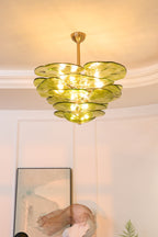 Petals Glass Chandelier Murano lighting by Bling Lighting Studio