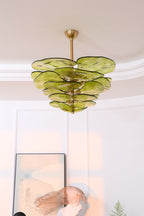 Petals Glass Chandelier Murano lighting by Bling Lighting Studio