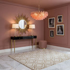 Murano Poliedri Pink Polygon Drop Chandelier product image