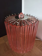 Murano Table Lamp | 24 Pink Prism Glass | Set of 2