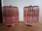 Murano Table Lamp | 24 Pink Prism Glass | Set of 2