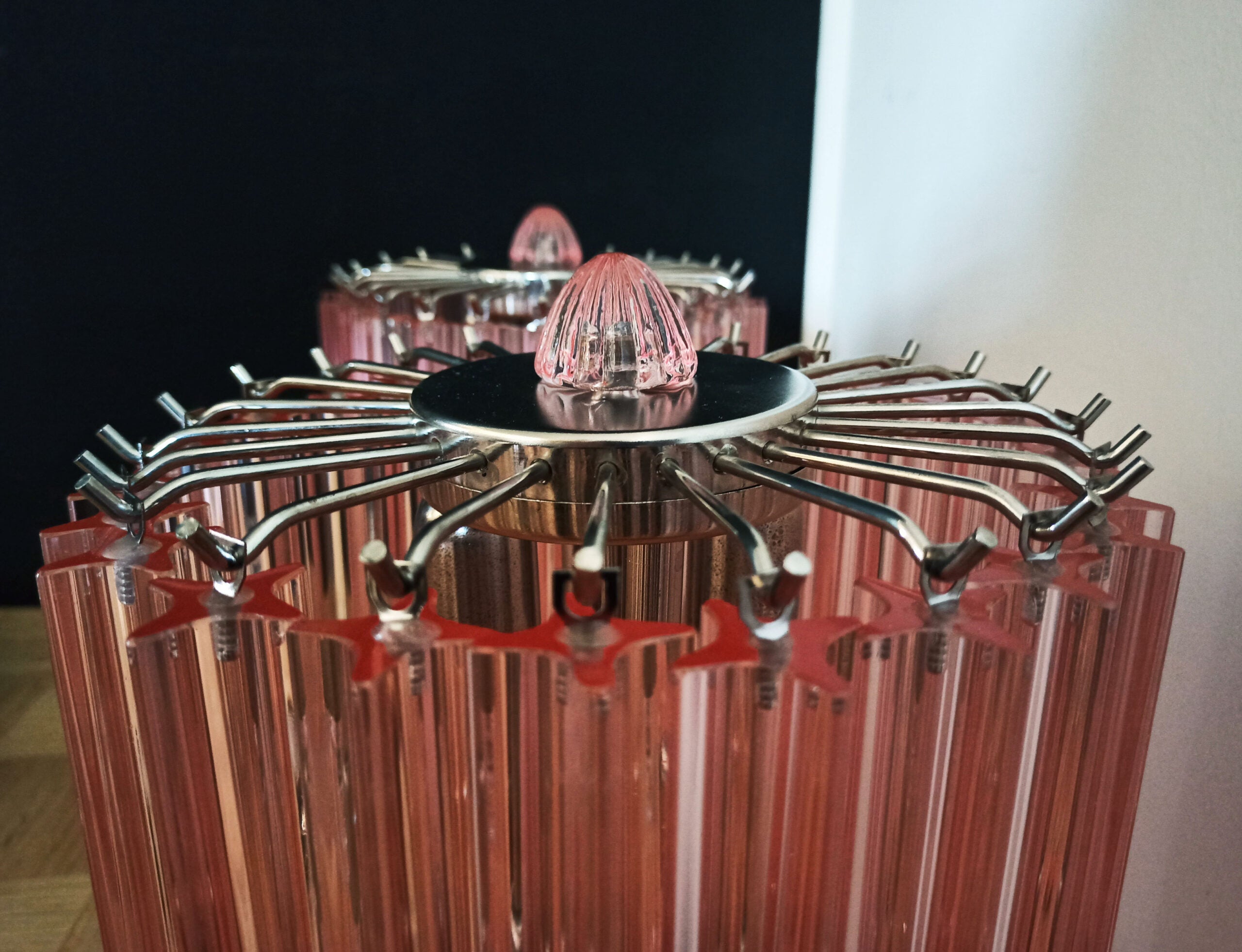 Murano Table Lamp | 24 Pink Prism Glass | Set of 2