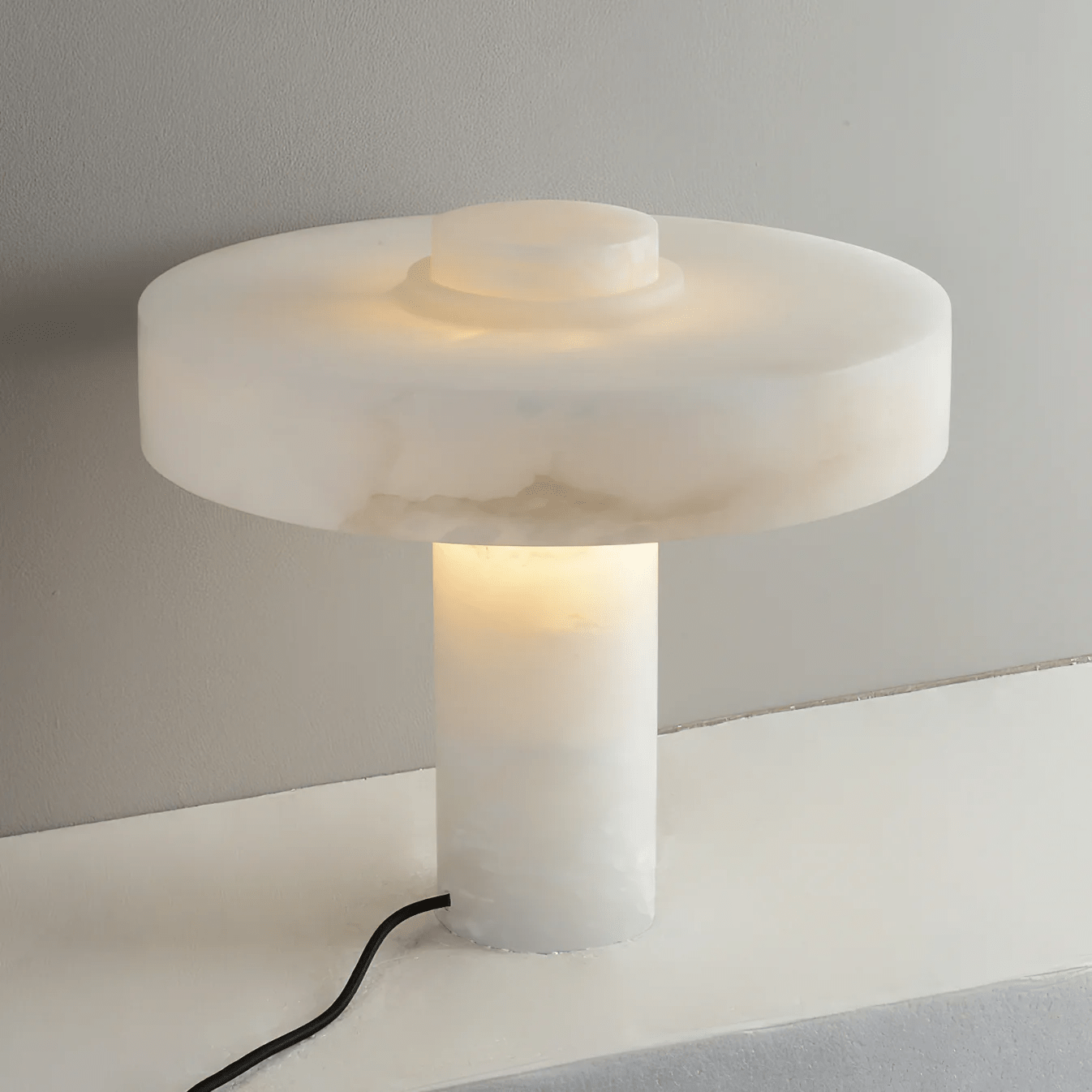Plinth Alabaster Table Lamp