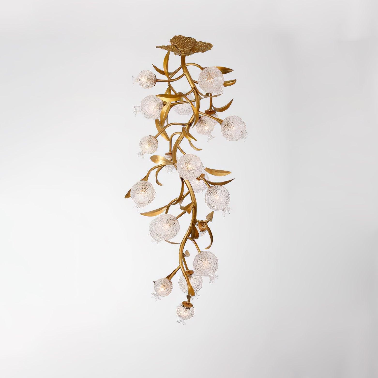 Pomegranate Brass Branch Chandelier by Bling Lighting Studio