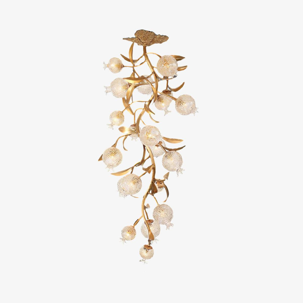 Pomegranate Brass Branch Chandelier by Bling Lighting Studio
