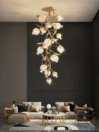 Pomegranate Brass Branch Chandelier by Bling Lighting Studio