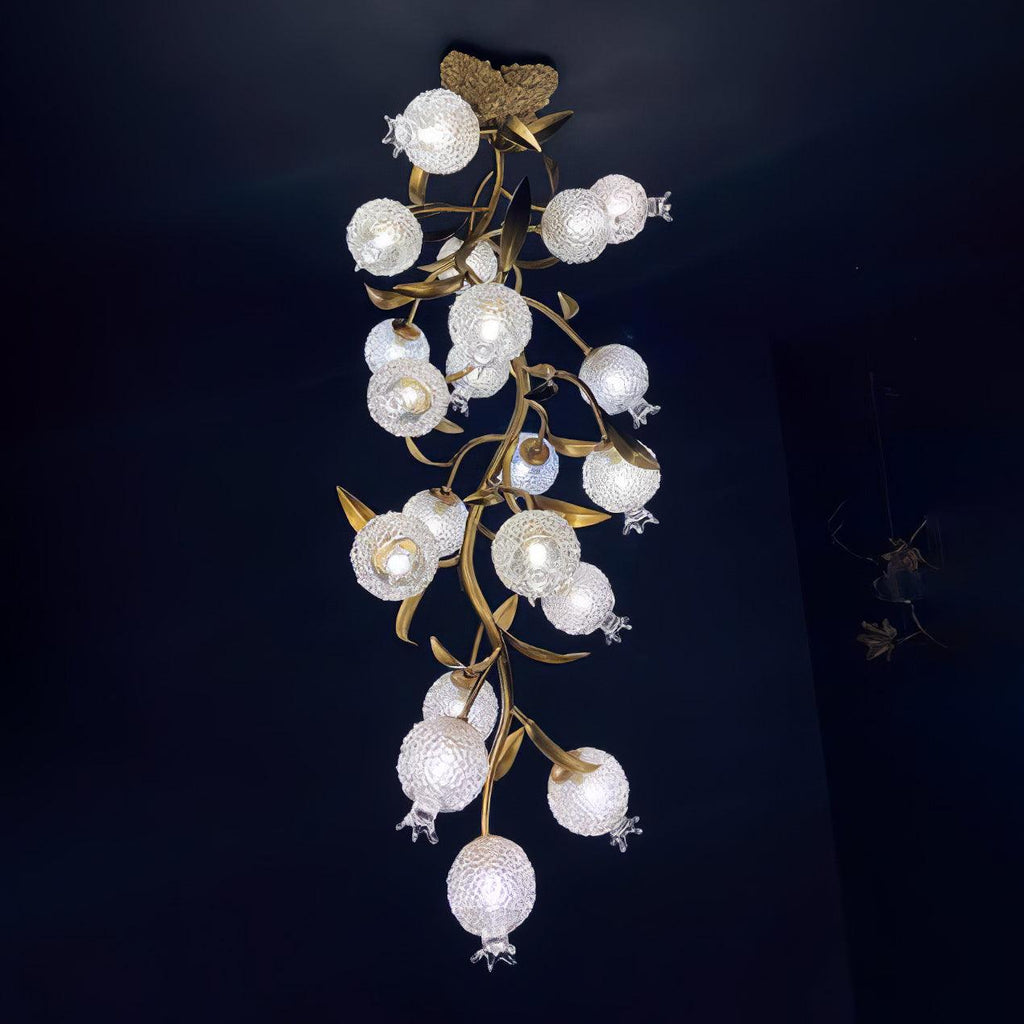 Pomegranate Brass Branch Chandelier by Bling Lighting Studio