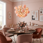Pomelia Murano Glass Globe Sputnik Chandelier
