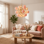 Pomelia Murano Glass Globe Sputnik Chandelier