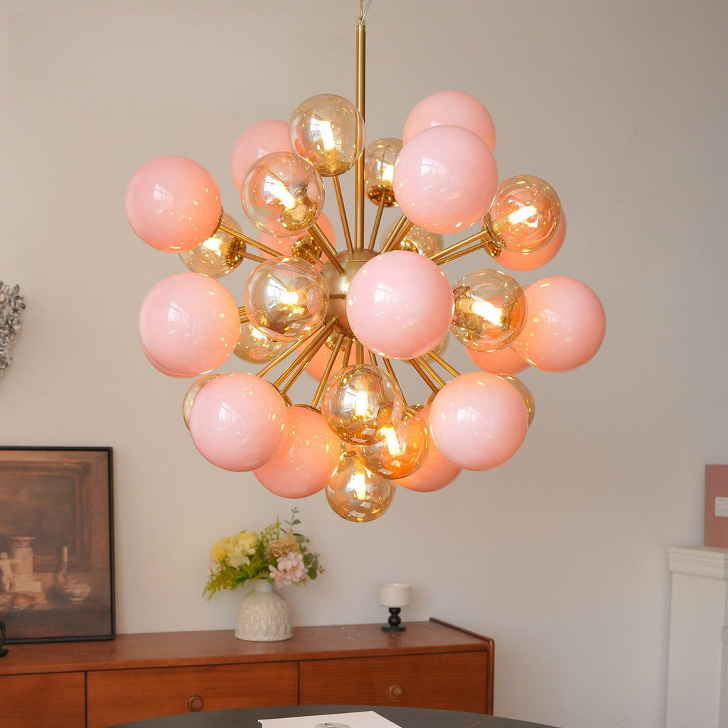 Pomelia Murano Glass Globe Sputnik Chandelier