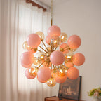 Pomelia Murano Glass Globe Sputnik Chandelier