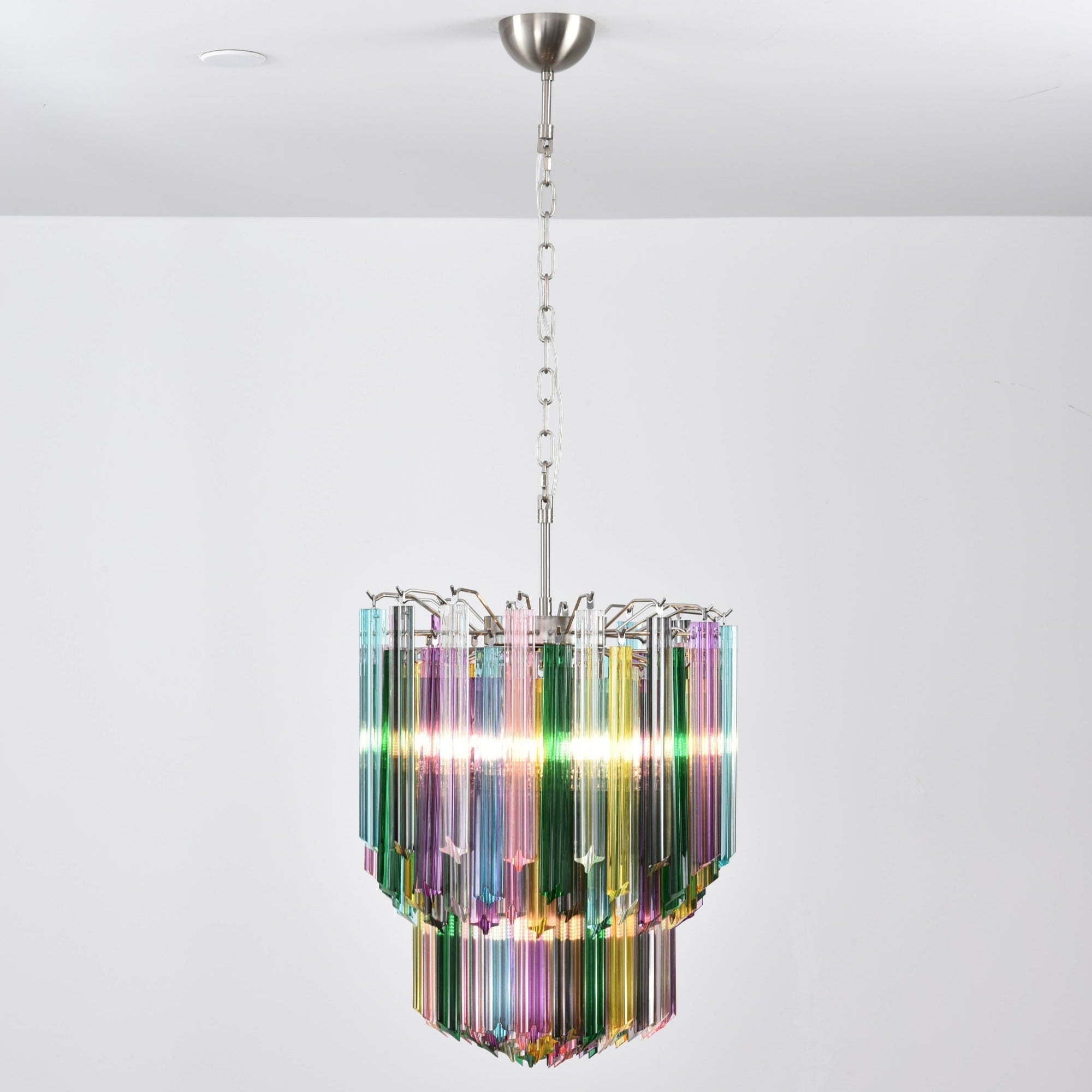Prismatic Glass Colorful Chandelier Glass lighting by Bling Lighting Studio