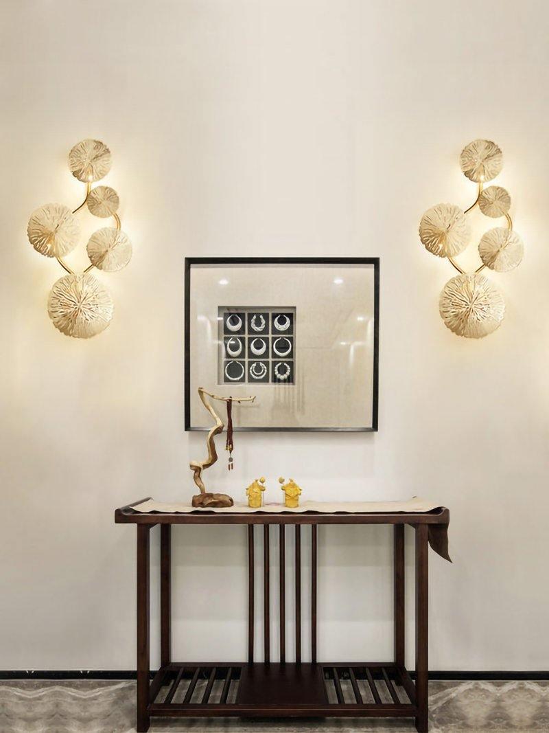 Lotus Leaf Branch Wall Sconce by Bling Lighting Studio