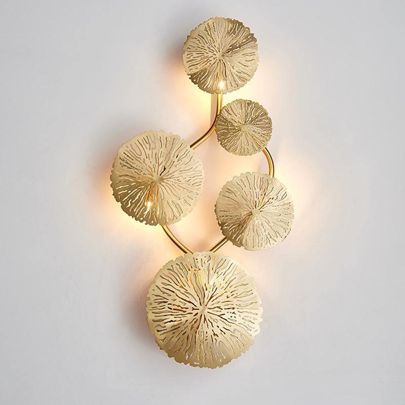 Lotus Leaf Branch Wall Sconce by Bling Lighting Studio