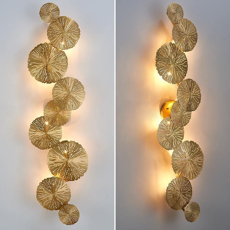 Lotus Leaf Branch Wall Sconce by Bling Lighting Studio