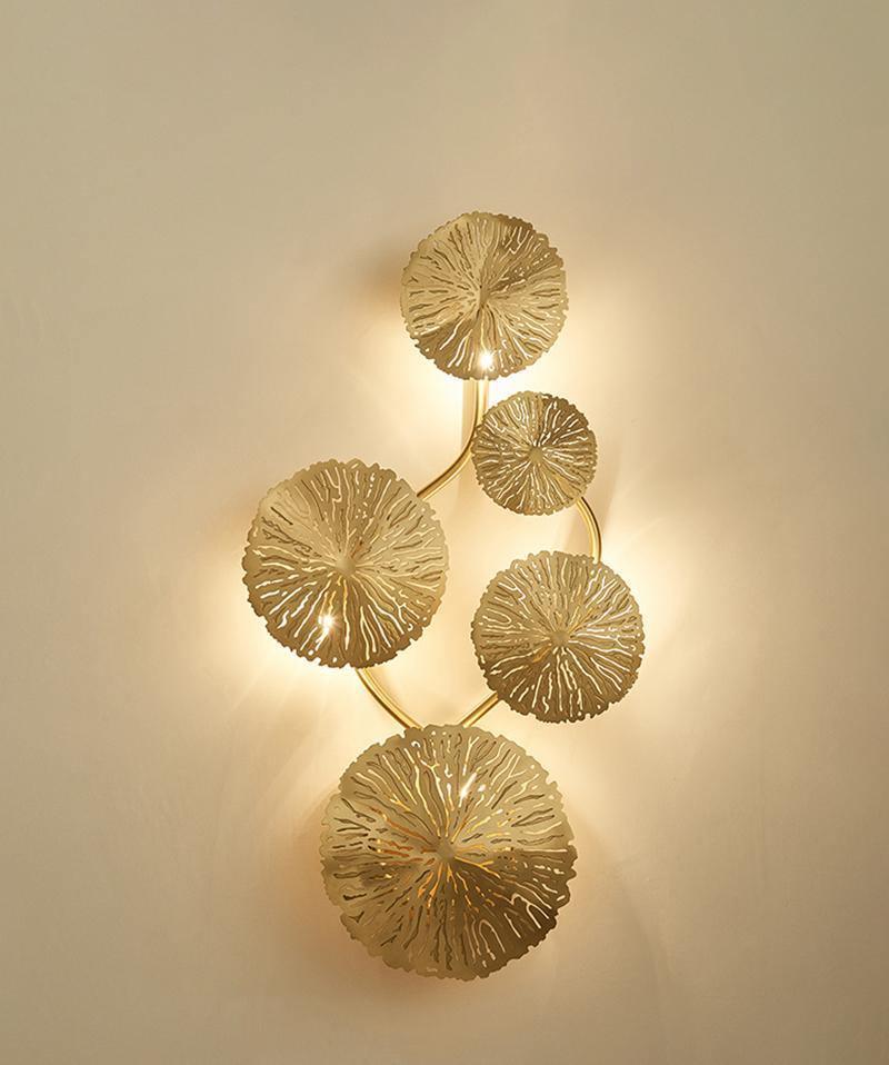 Lotus Leaf Branch Wall Sconce by Bling Lighting Studio