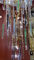 Verdant Crystal Branch Column Chandelier for Staircase additional product view