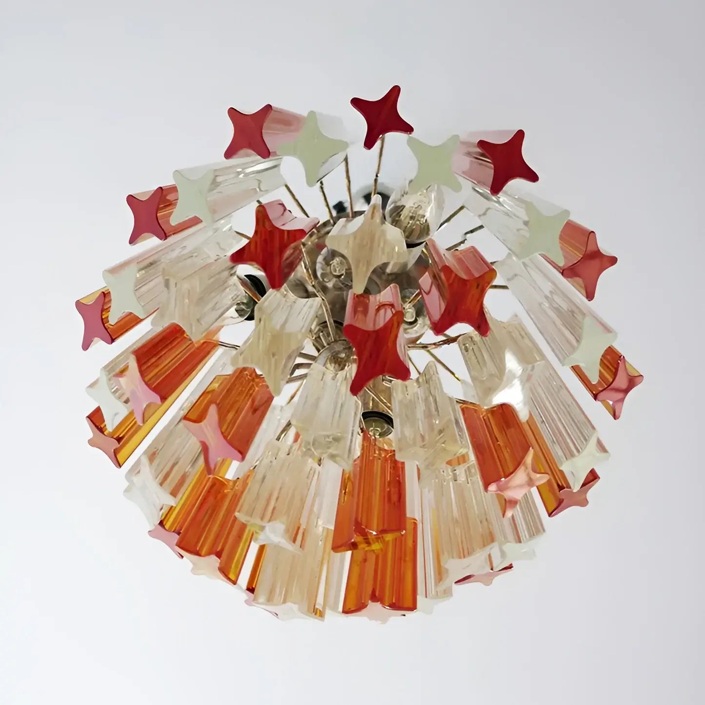 Quadriedri Murano Prisms Amber Transparent Chandelier product image