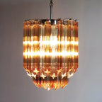 Quadriedri Murano Prisms Amber Transparent Chandelier product image