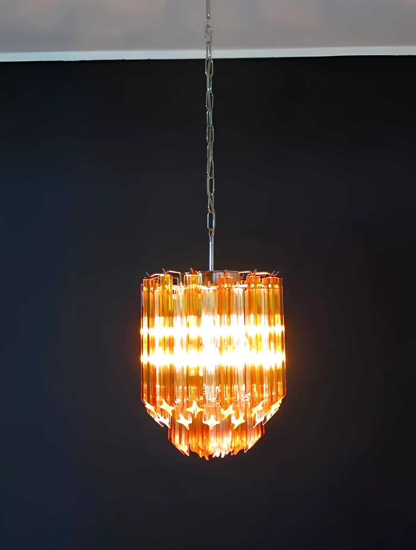 Quadriedri Murano Prisms Amber Transparent Chandelier product image