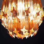 Quadriedri Murano Prisms Amber Transparent Chandelier product image