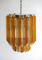 Quadriedri Murano Prisms Amber Transparent Chandelier product image