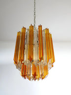 Quadriedri Murano Prisms Amber Transparent Chandelier product image