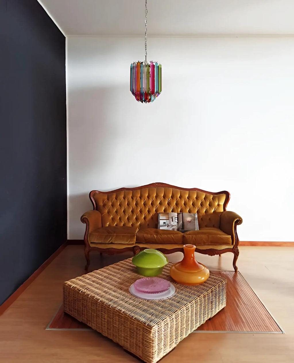 Quadriedri Murano Prisms Multicolored Chandelier additional product view