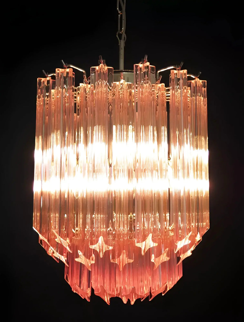 Quadriedri Murano Prisms Pink Chandelier product image