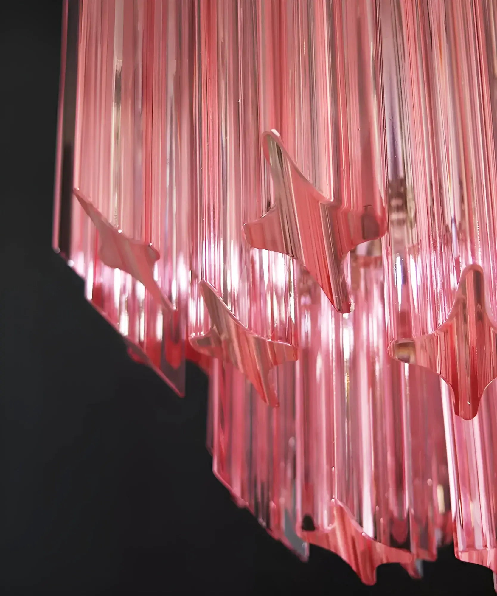 Quadriedri Murano Prisms Pink Chandelier product image