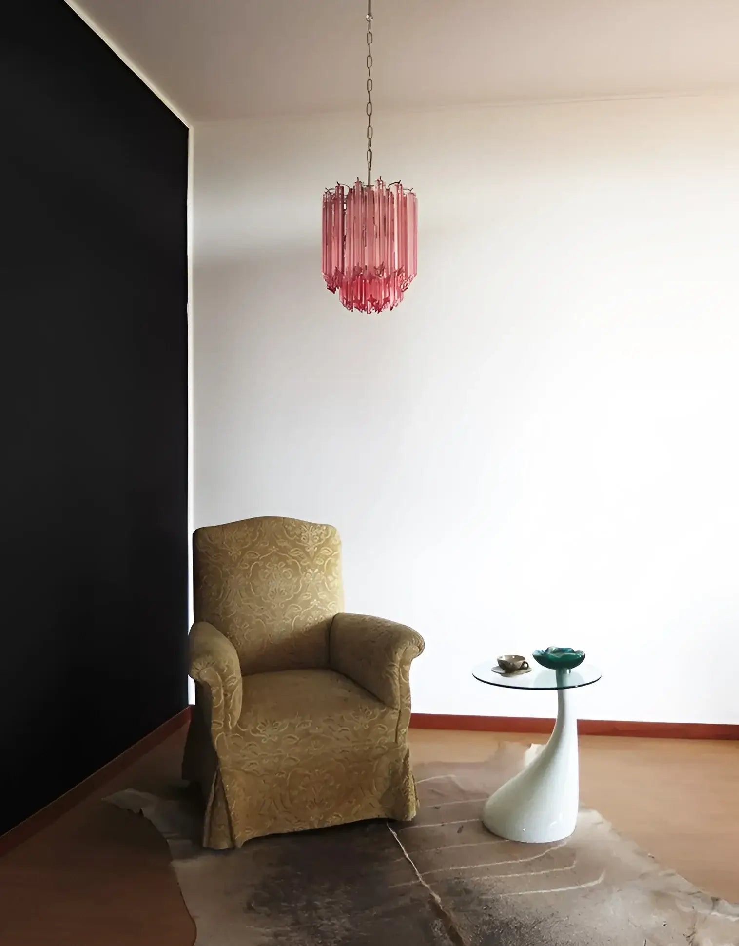 Quadriedri Murano Prisms Pink Chandelier additional product view