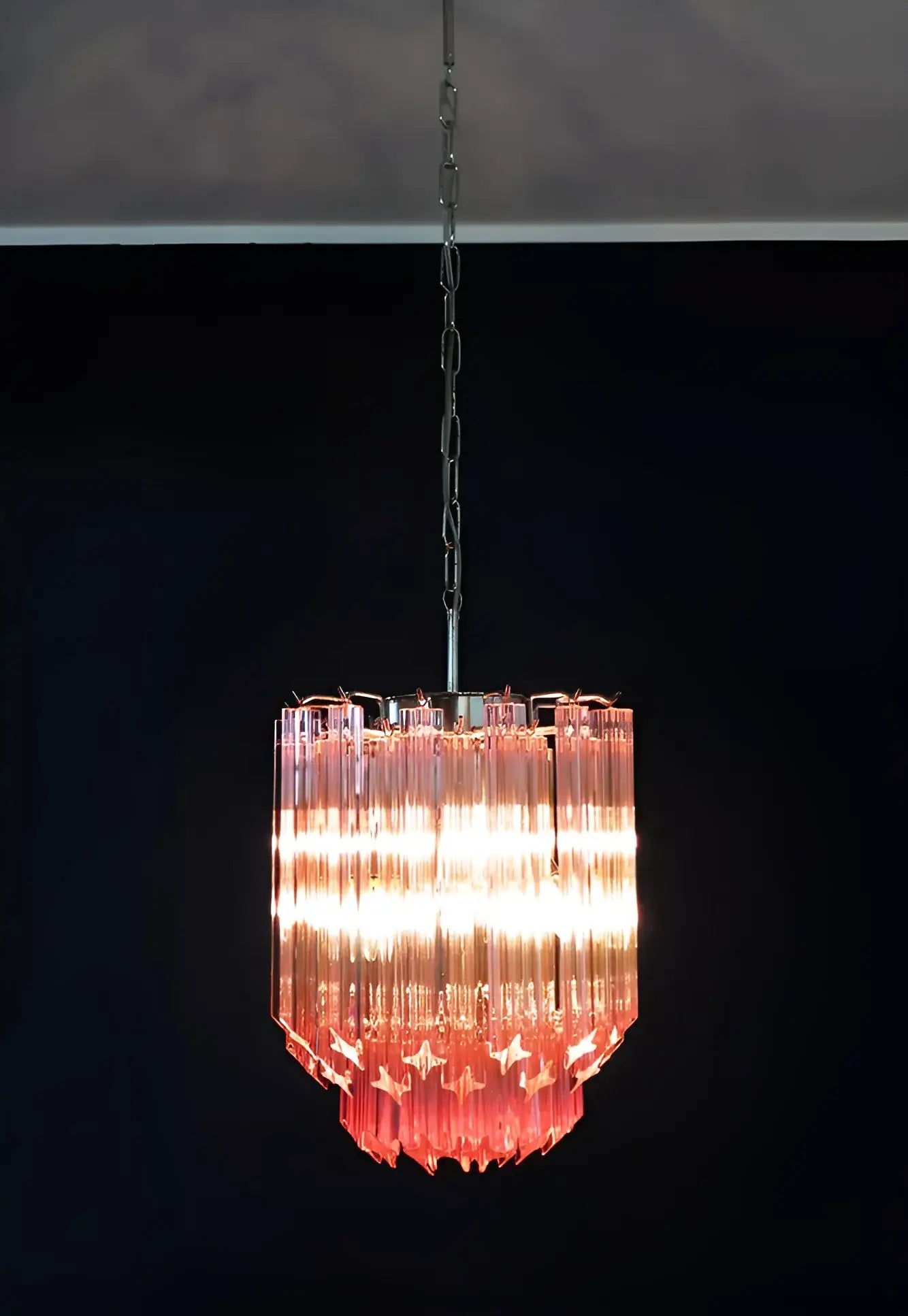 Quadriedri Murano Prisms Pink Chandelier product image