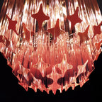 Quadriedri Murano Prisms Pink Chandelier product image
