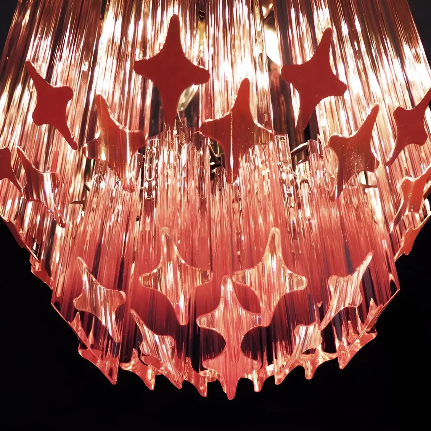 Quadriedri Murano Prisms Pink Chandelier product image
