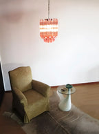 Quadriedri Murano Prisms Pink Chandelier material and finish detail