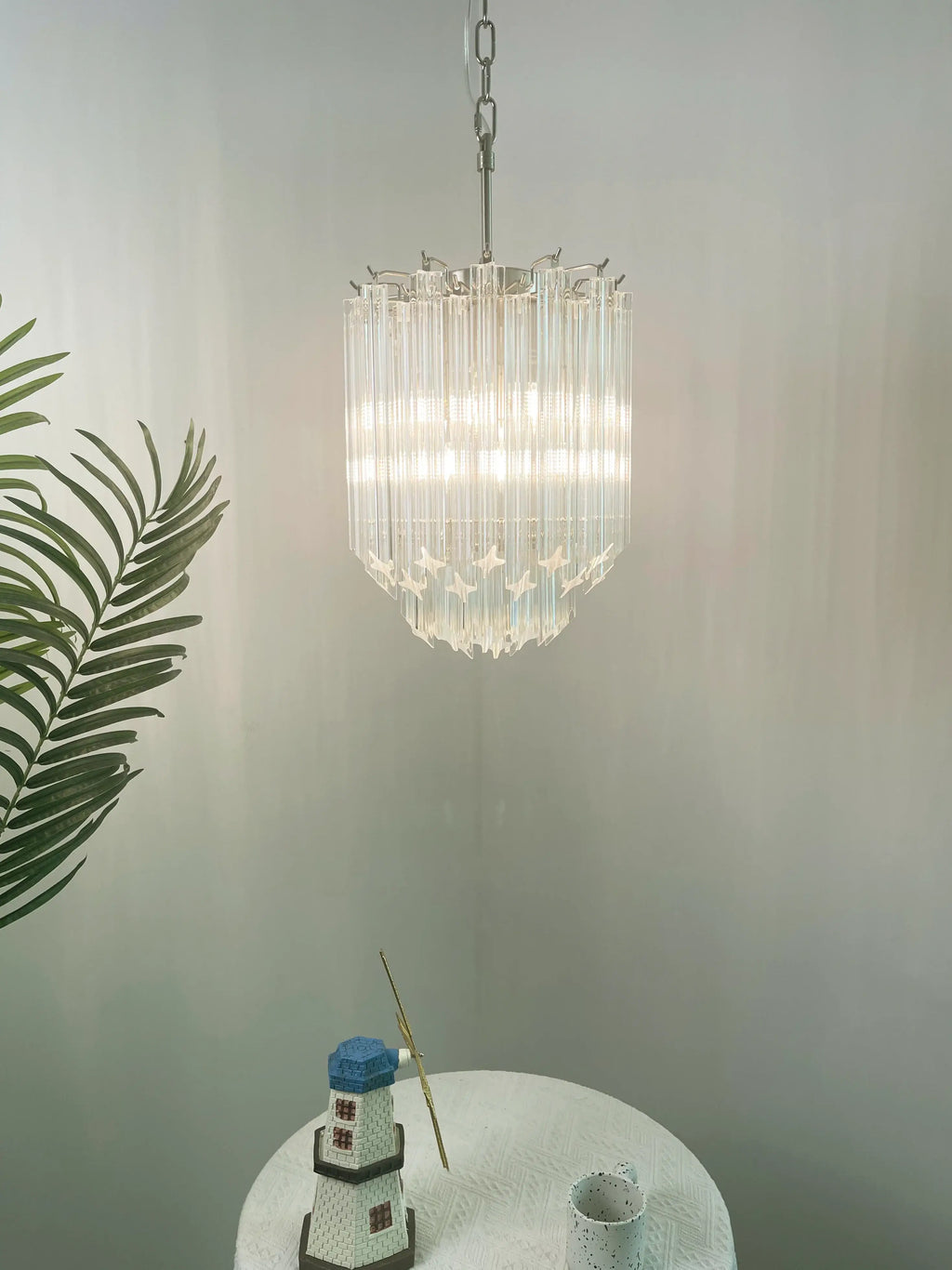 Quadriedri Murano Prisms Transparant Chandelier product image