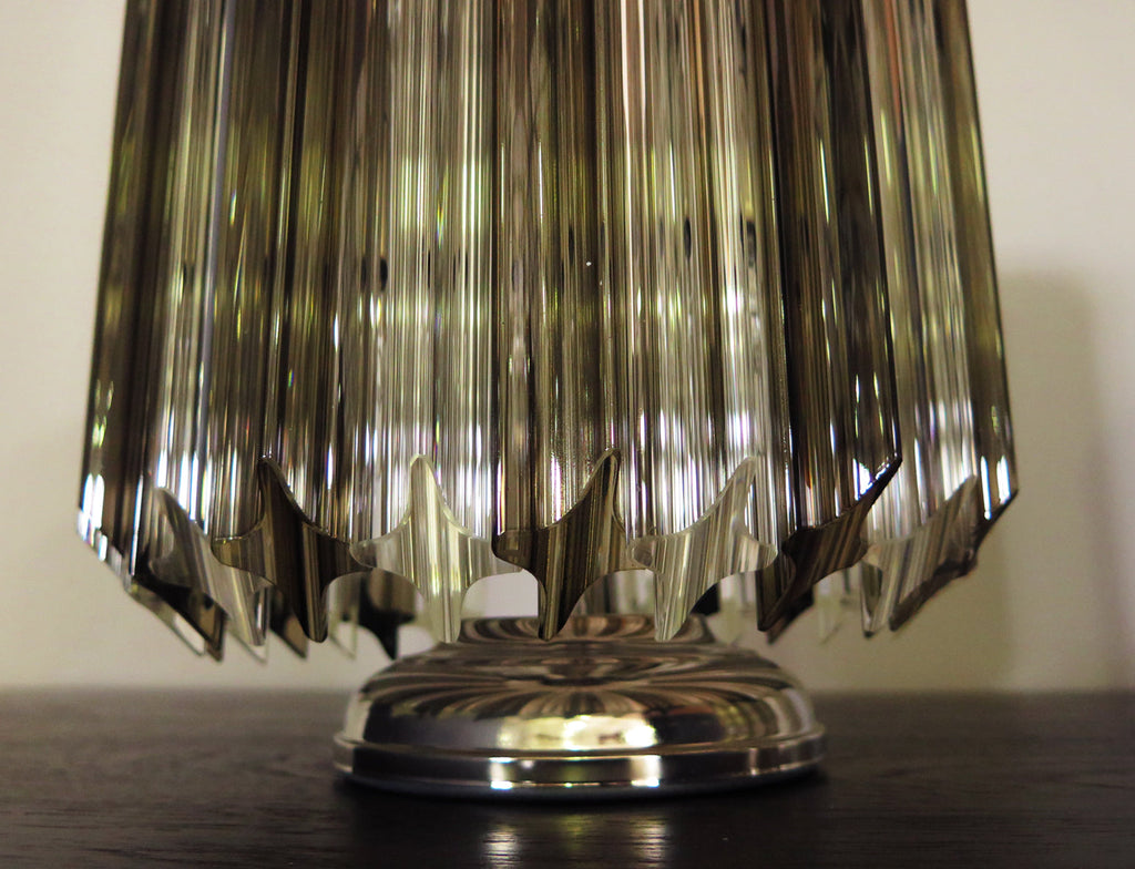 Murano Table Lamp | 24 Clear Smoked Prism Glass | Set of 2