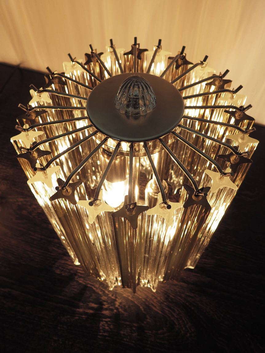 Murano Table Lamp | 24 Clear Smoked Prism Glass | Set of 2