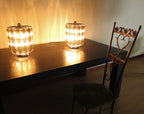 Murano Table Lamp | 24 Clear Smoked Prism Glass | Set of 2