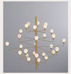 Raggiera Tiered Alabaster Globe Chandelier