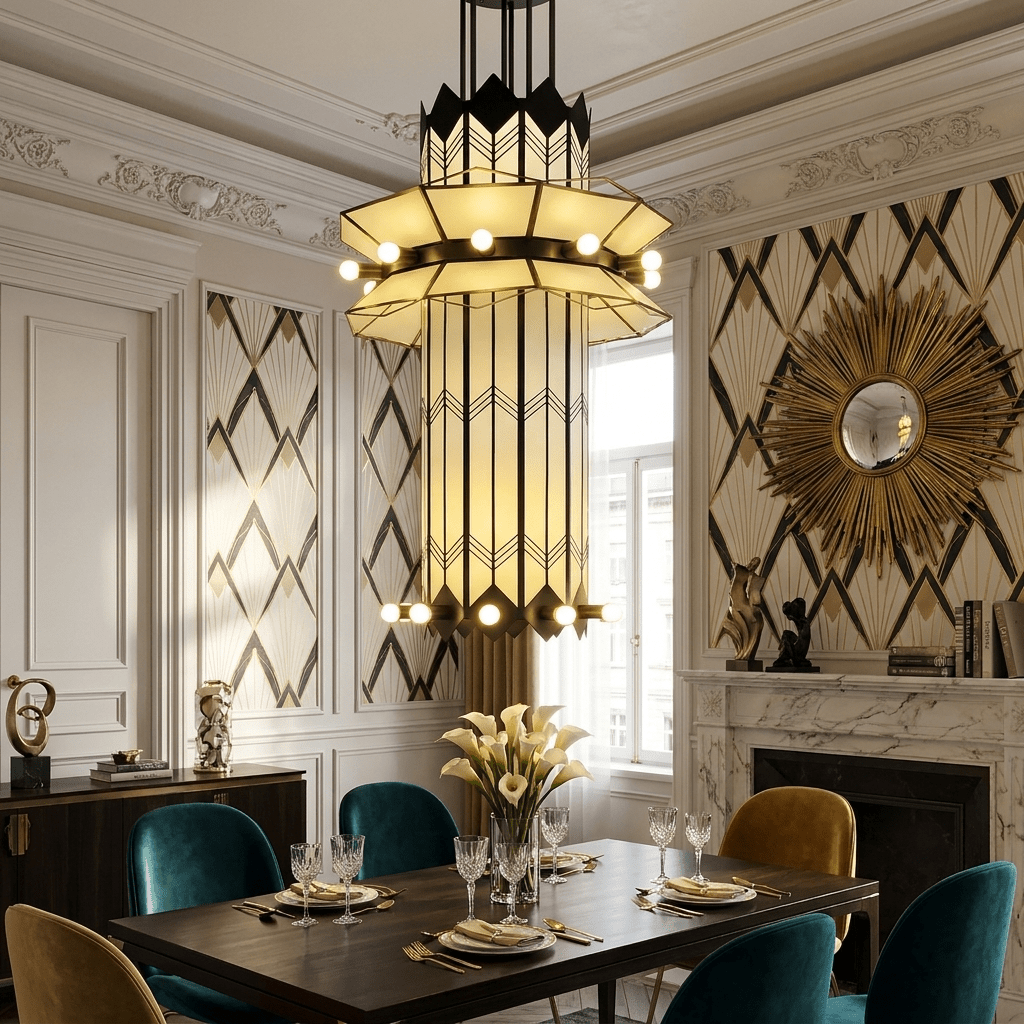Rayonne Art Deco Chandelier