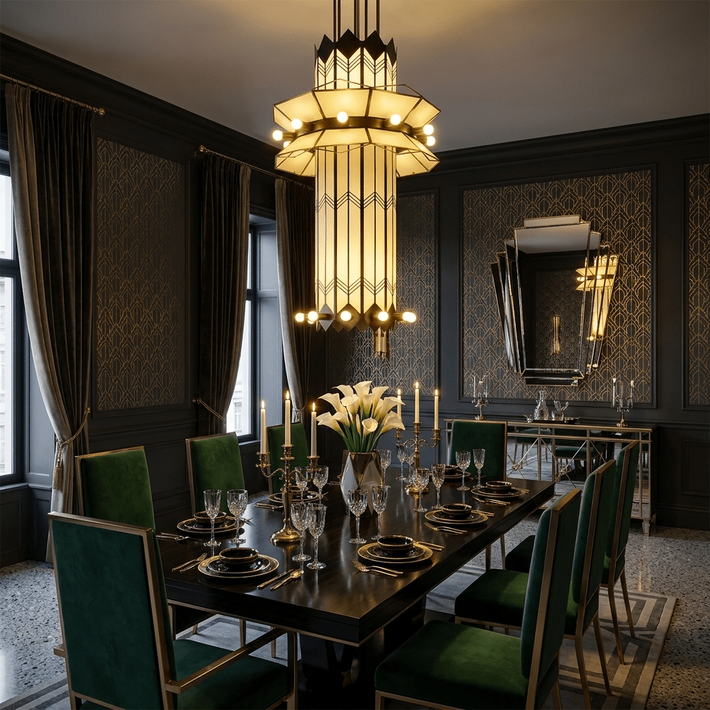 Rayonne Art Deco Chandelier