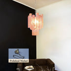 Red Murano Glass Tube Chandelier product image
