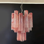 Red Murano Glass Tube Chandelier product image