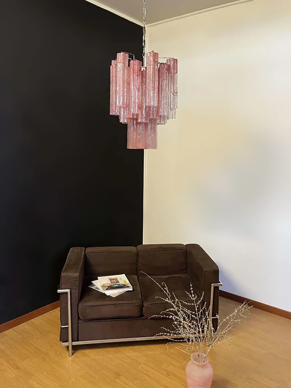 Red Murano Glass Tube Chandelier product image