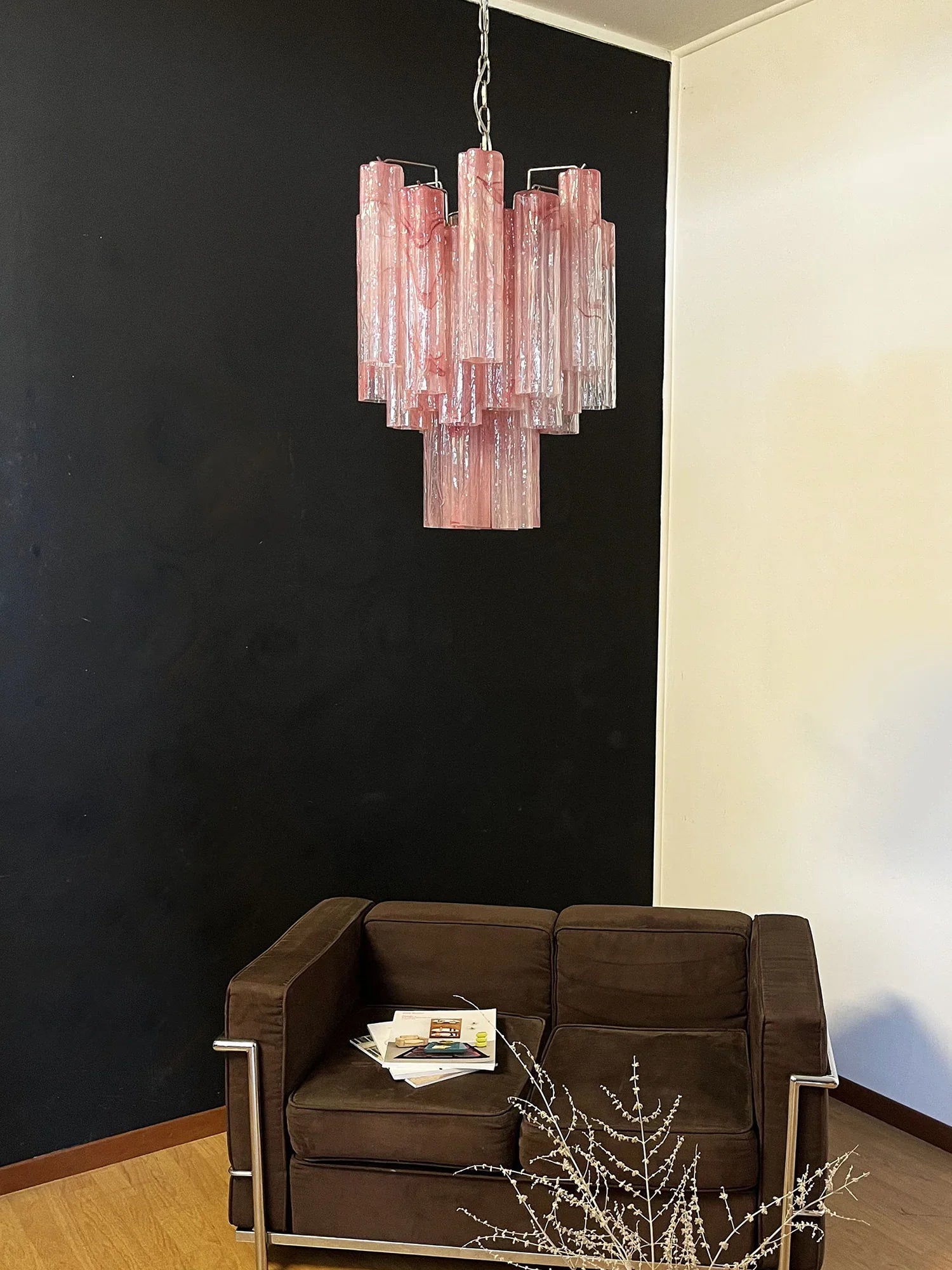 Red Murano Glass Tube Chandelier product image