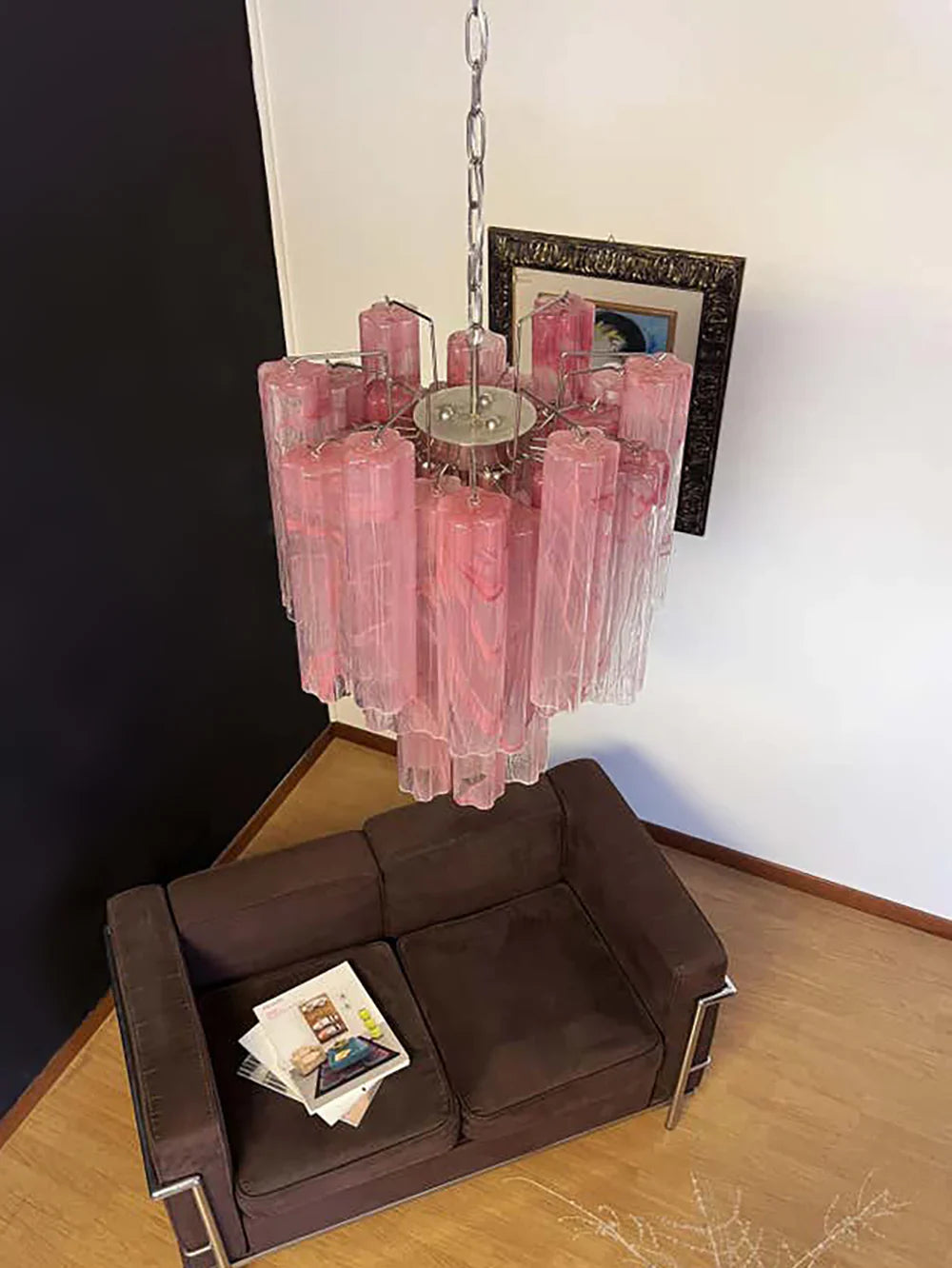 Red Murano Glass Tube Chandelier product image