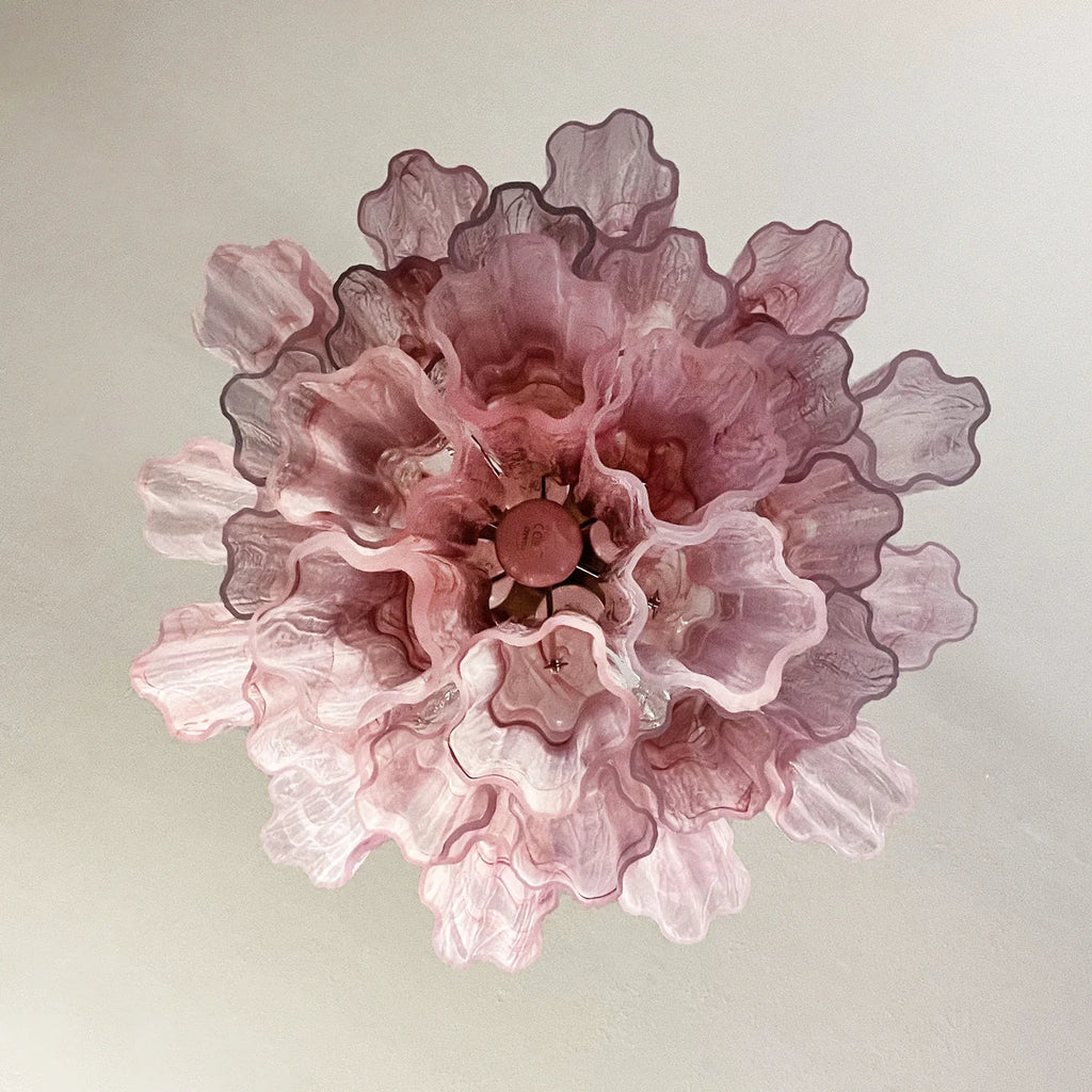Red Murano Glass Tube Chandelier product image