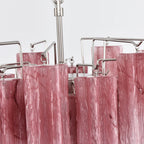 Gradient Red Murano Glass Tube Chandelier product image