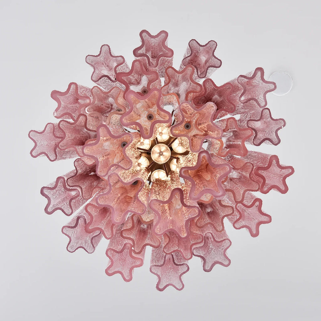Gradient Red Murano Glass Tube Chandelier product image